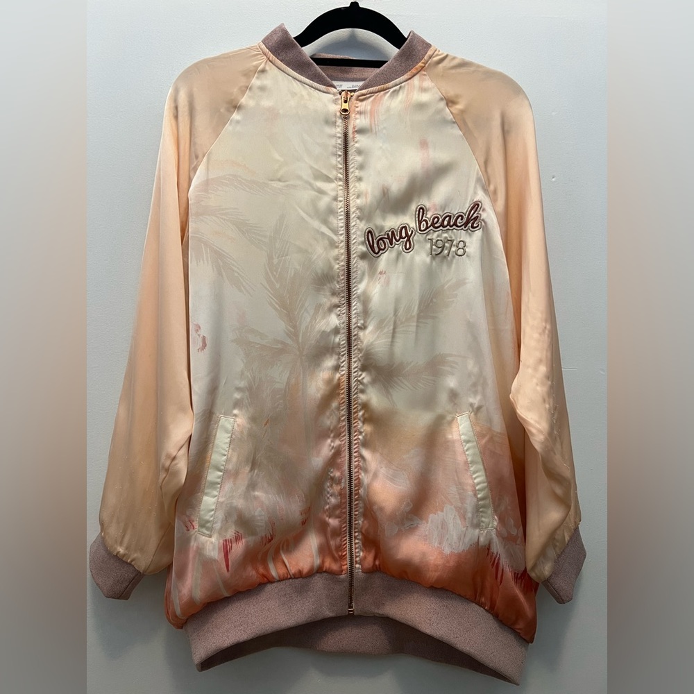 Zara Long Beach Bomber Jacket